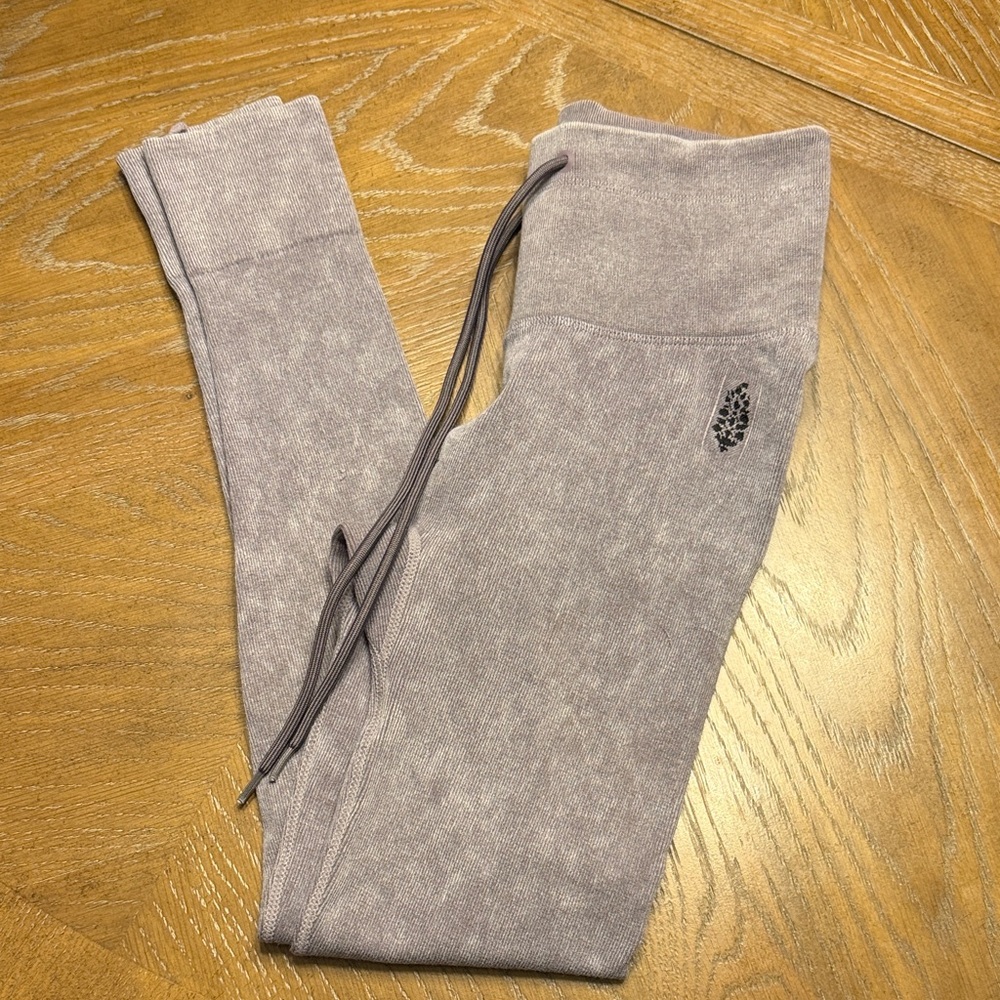 FP Movement by Free People Washed Gray Drawstring Leggings